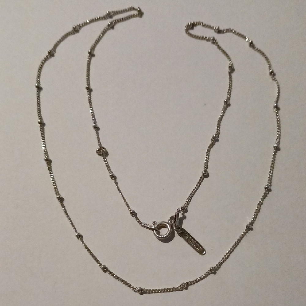 925 ITALY 18" Silver Necklace